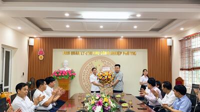 Ban quản lý các KCN Phú Thọ đón đồng chí Lê Trung Kiên - Phó trưởng ban nhận nhiệm vụ (01.10.2021)