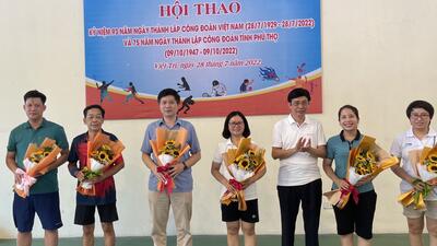 Hội thao kỷ niệm 73 năm ngày thành lập Công đoàn Việt Nam (28/7/1929-28/7/2022) và 75 năm ngày thành lập Công đoàn tỉnh Phú Thọ (09/10/1947-09/10/1