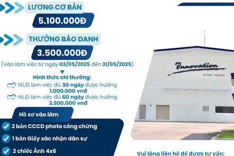 CÔNG TY TNHH INNOVATION TƯƠNG LAI VIỆT NAM TUYỂN DỤNG