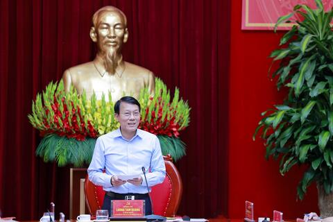 Bộ trưởng Bộ Công an Lương Tam Quang làm việc với Ban Thường vụ Tỉnh ủy Phú Thọ, Vĩnh Phúc, Hòa Bình