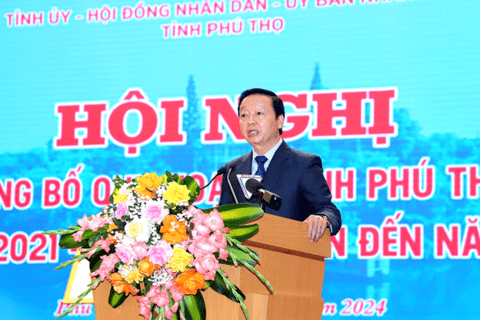 Phát biểu của Phó Thủ tướng Chính phủ Trần Hồng Hà tại hội nghị công bố Quy hoạch tỉnh Phú Thọ thời kỳ 2021 - 2030, tầm nhìn đến năm 2050