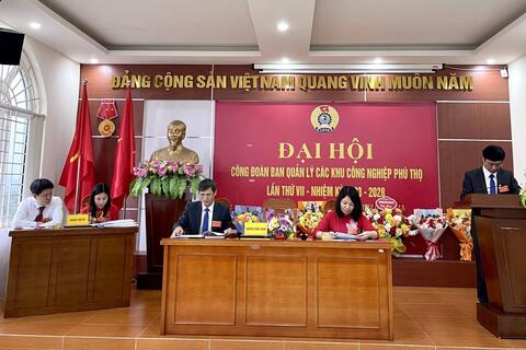 Đại hội Công đoàn Ban quản lý các khu công nghiệp Phú Thọ lần thứ VII, nhiệm kỳ 2023-2028