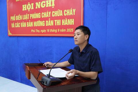 HỘI NGHỊ PHỔ BIẾN PHÁP LUẬT VỀ PCCC VÀ DIỄN TẬP CHỮA CHÁY VÀ CNCH NGÀY 16/9/2025