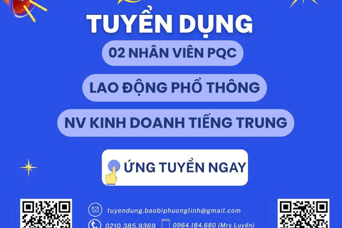 CÔNG TY CỔ PHẦN ĐTTM & SXBB PHƯƠNG LINH TUYỂN DỤNG